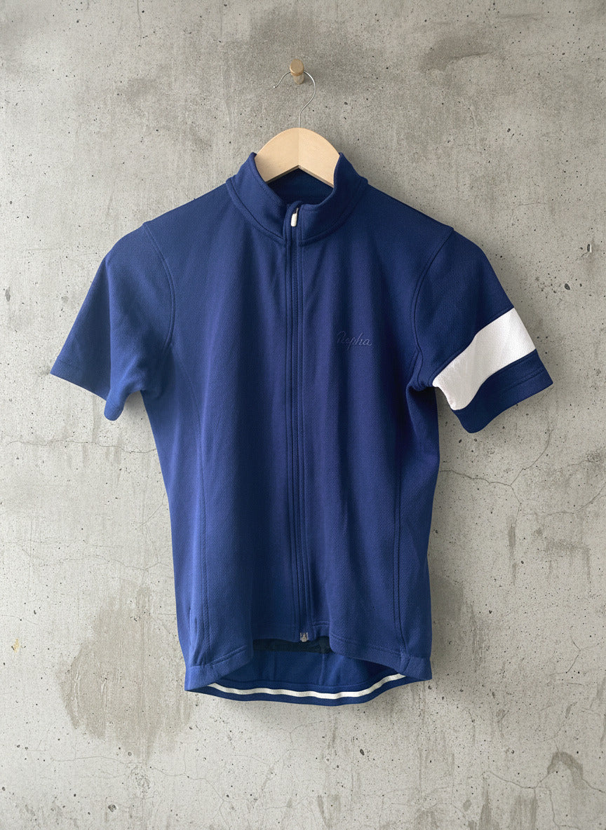 Men’s Rapha Short Sleeve Cycling Jersey Top In Navy - Small - 1908