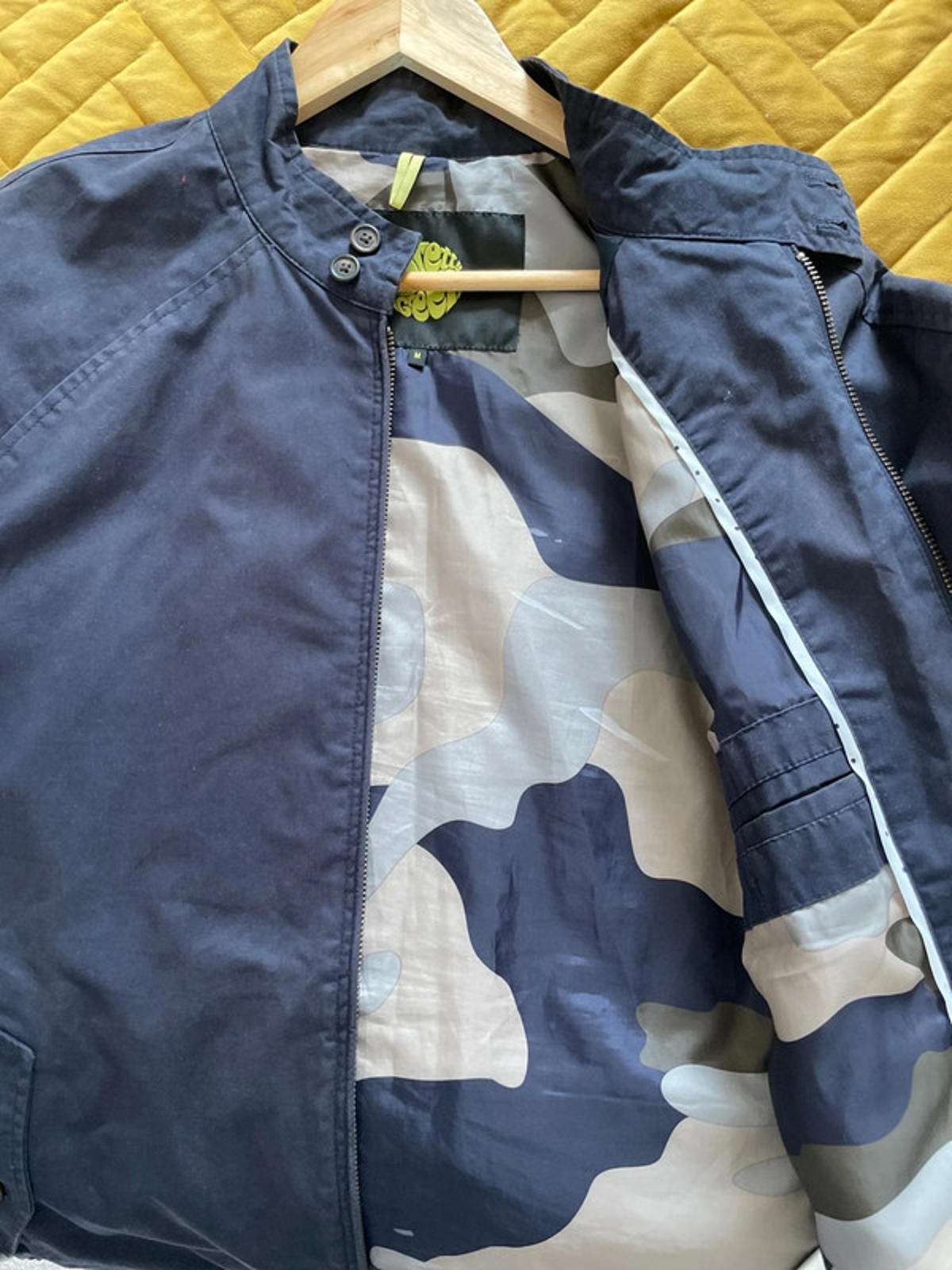 Men’s Pretty Green Harrington Jacket Coat In Navy - Medium - 2120