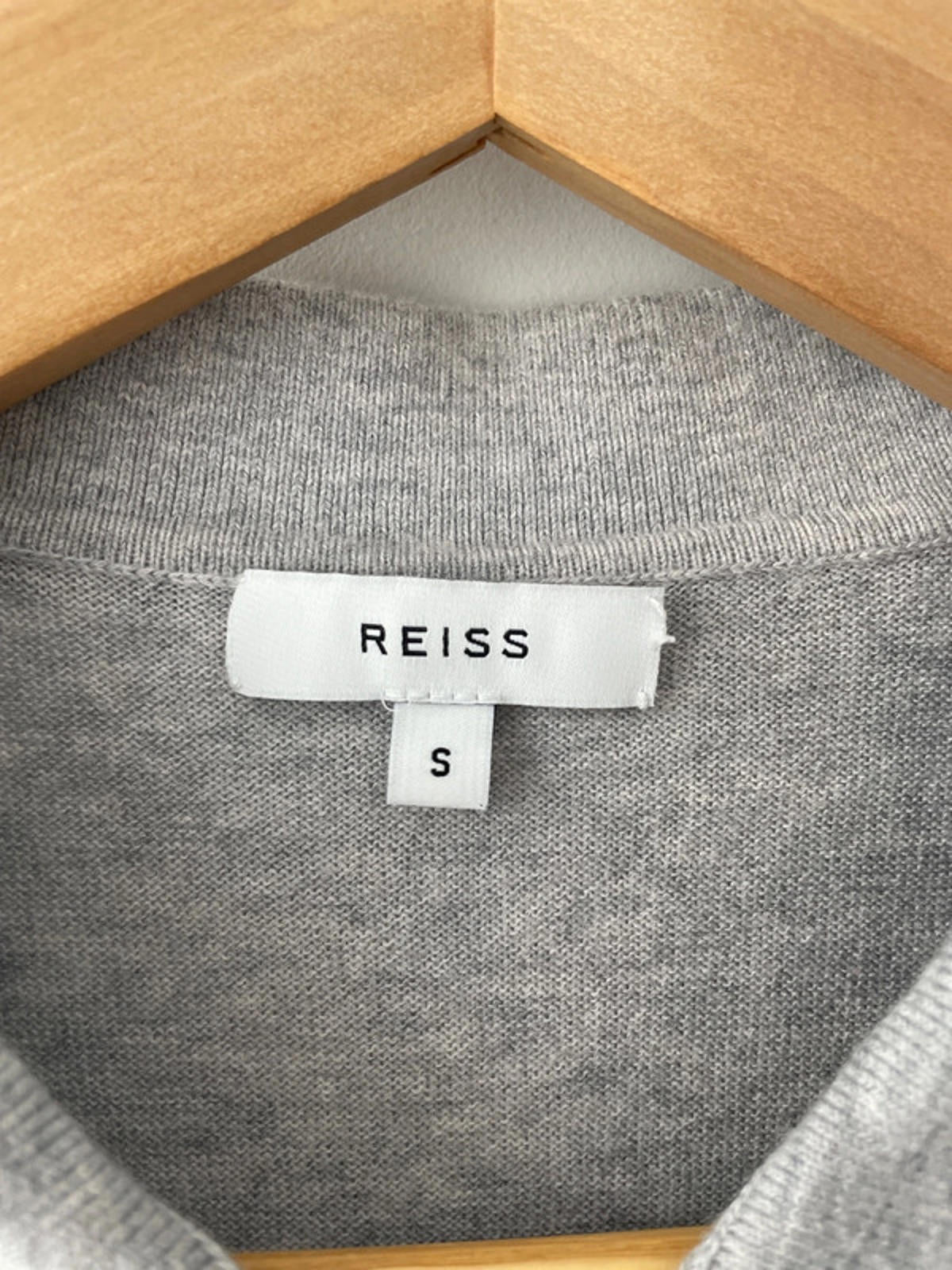 Men’s Reiss Premium Wool Knitted Polo Top In Grey - Small - 1674