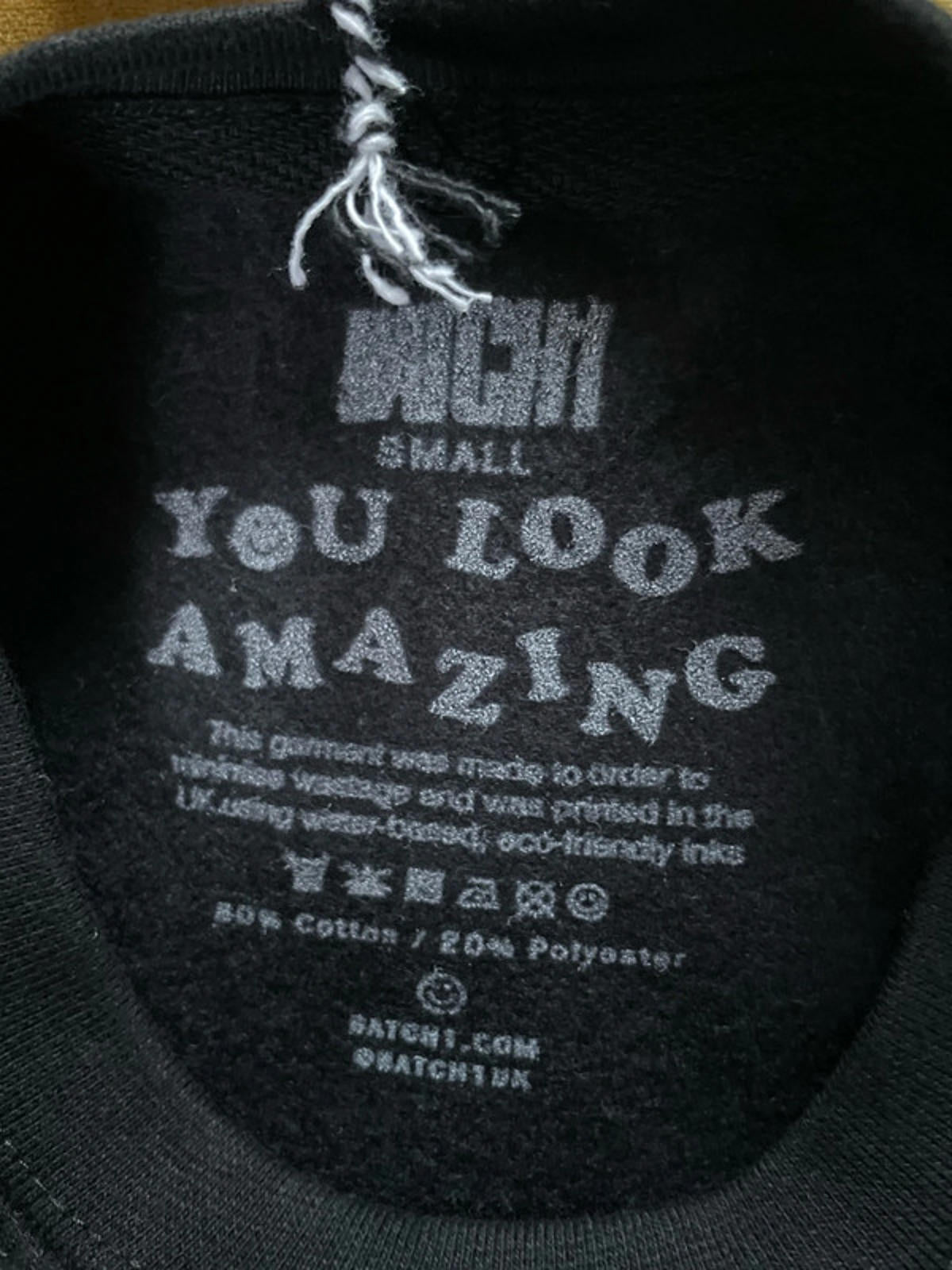 Men’s Batch1 crew neck printed sweater top - Small