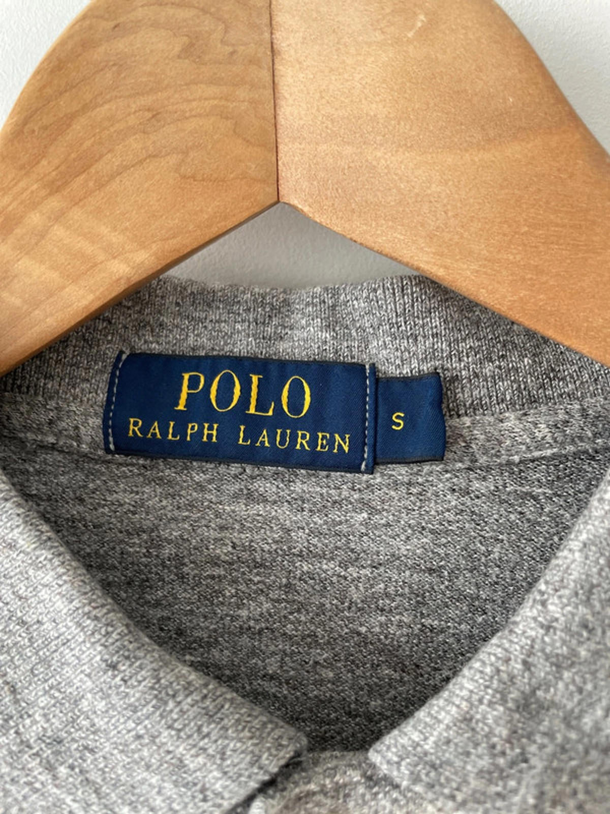 Men’s Ralph Lauren Premium Long Sleeve Polo Top In Grey - Small - 1559