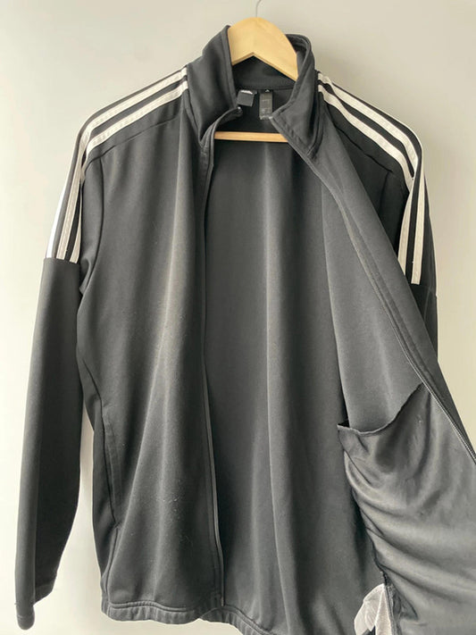 Men’s Adidas Full Zip Track Jacket Top In Black - Large - 2318