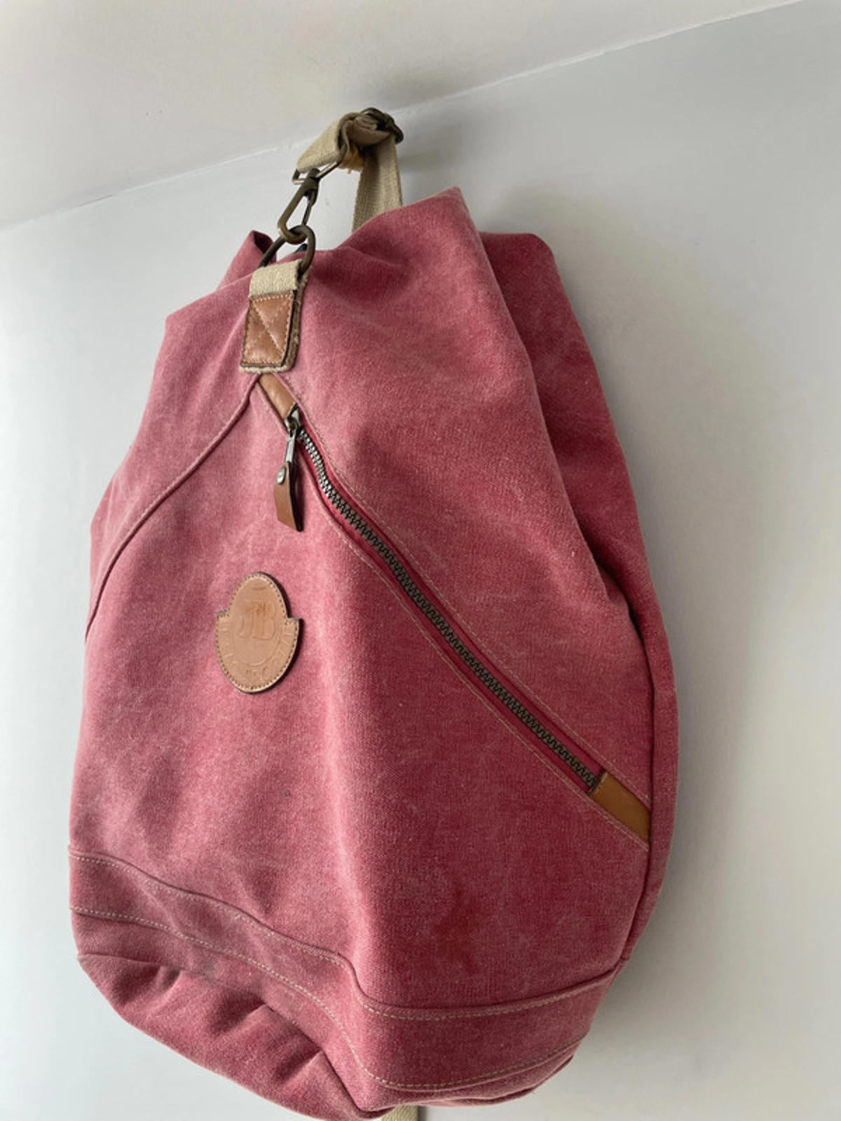 Unisex JB Le Sac Sportif Vintage Backpack In Washed Heavy Cotton - 1458