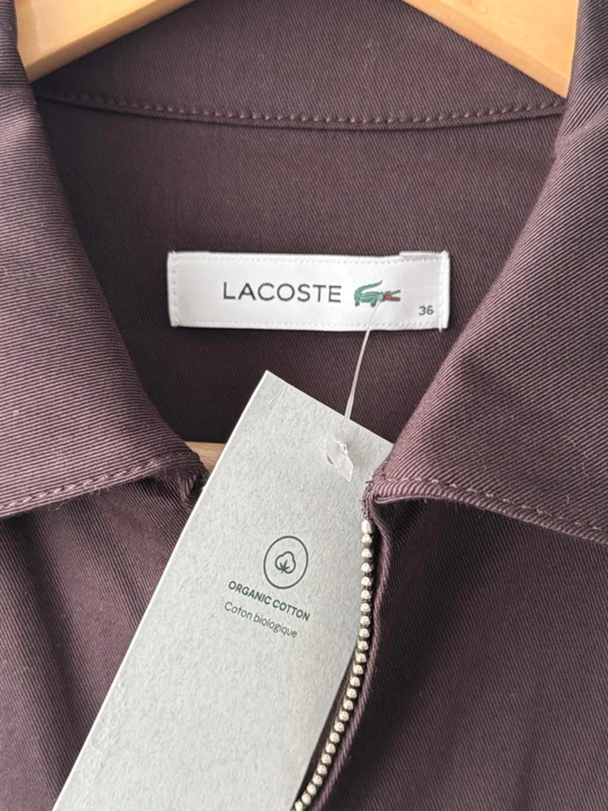 Women’s Lacoste Polo Collar Stretch Gabardine Playsuit In Black - Small - 3197