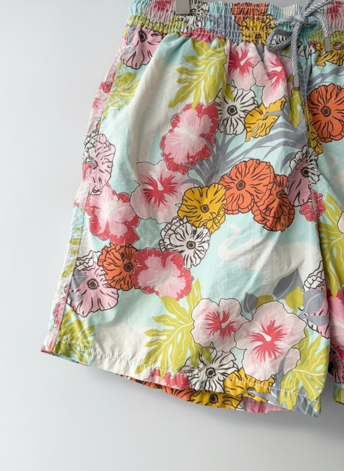 Men’s Vilebrequin Flower Print Swim Shorts - XLarge - 3418
