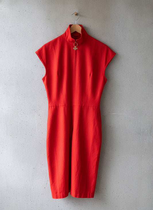 Women’s Emanuel Ungaro Designer Rare Find Cap Sleeve Dress In Red - UK8 - 3039