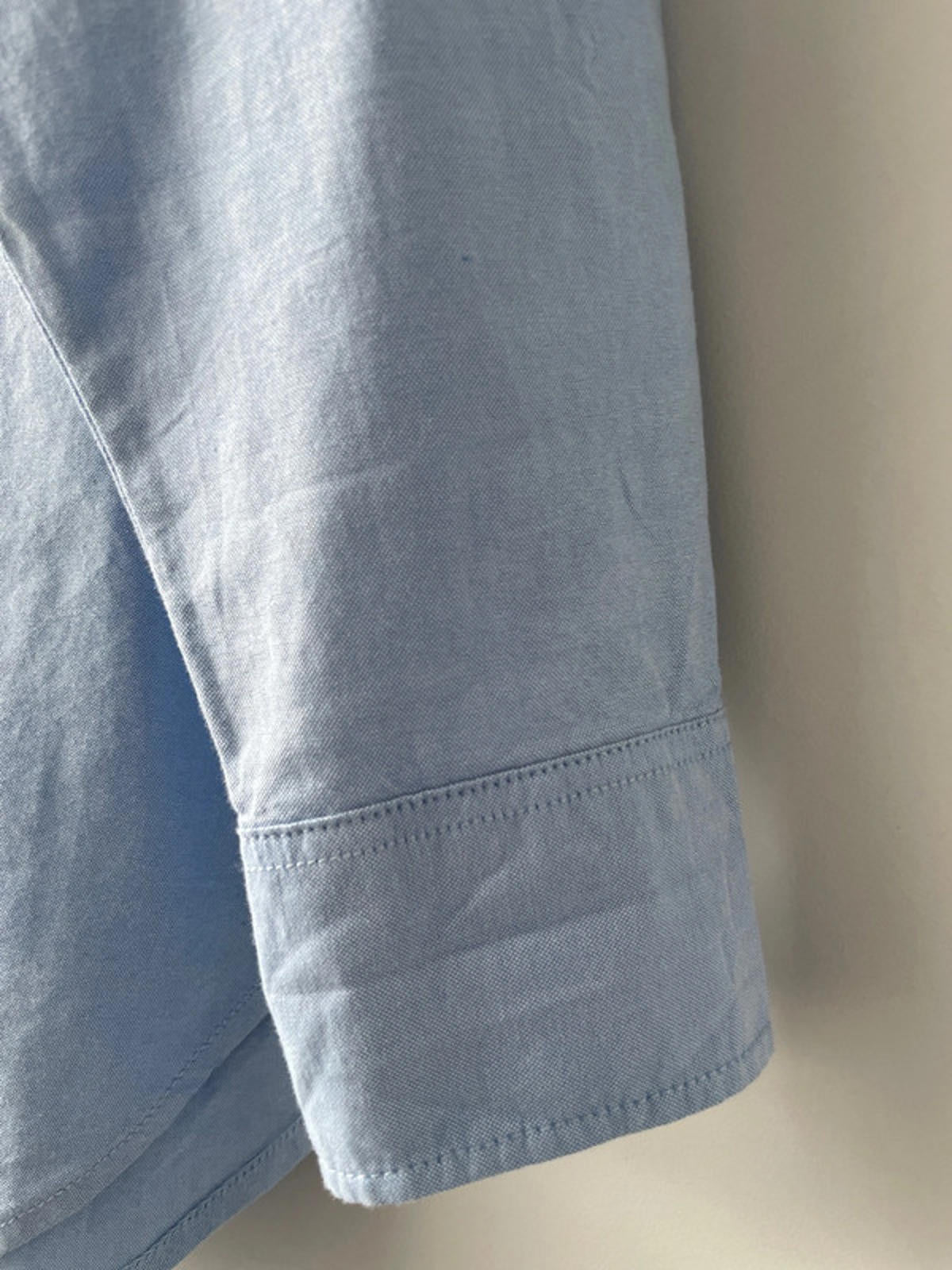 Men’s H&M Oversized Fit Long Sleeve Chambray Shirt In Blue - Medium - 2233