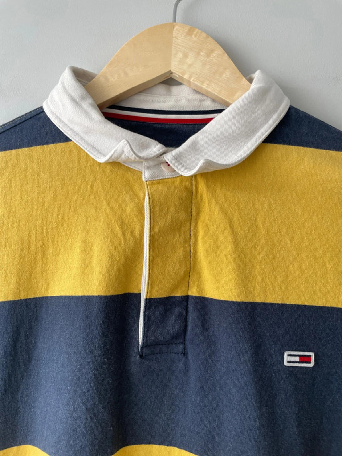 Women's Tommy Hilfiger Stripped Rugby Polo Shirt Top - Large - 2107