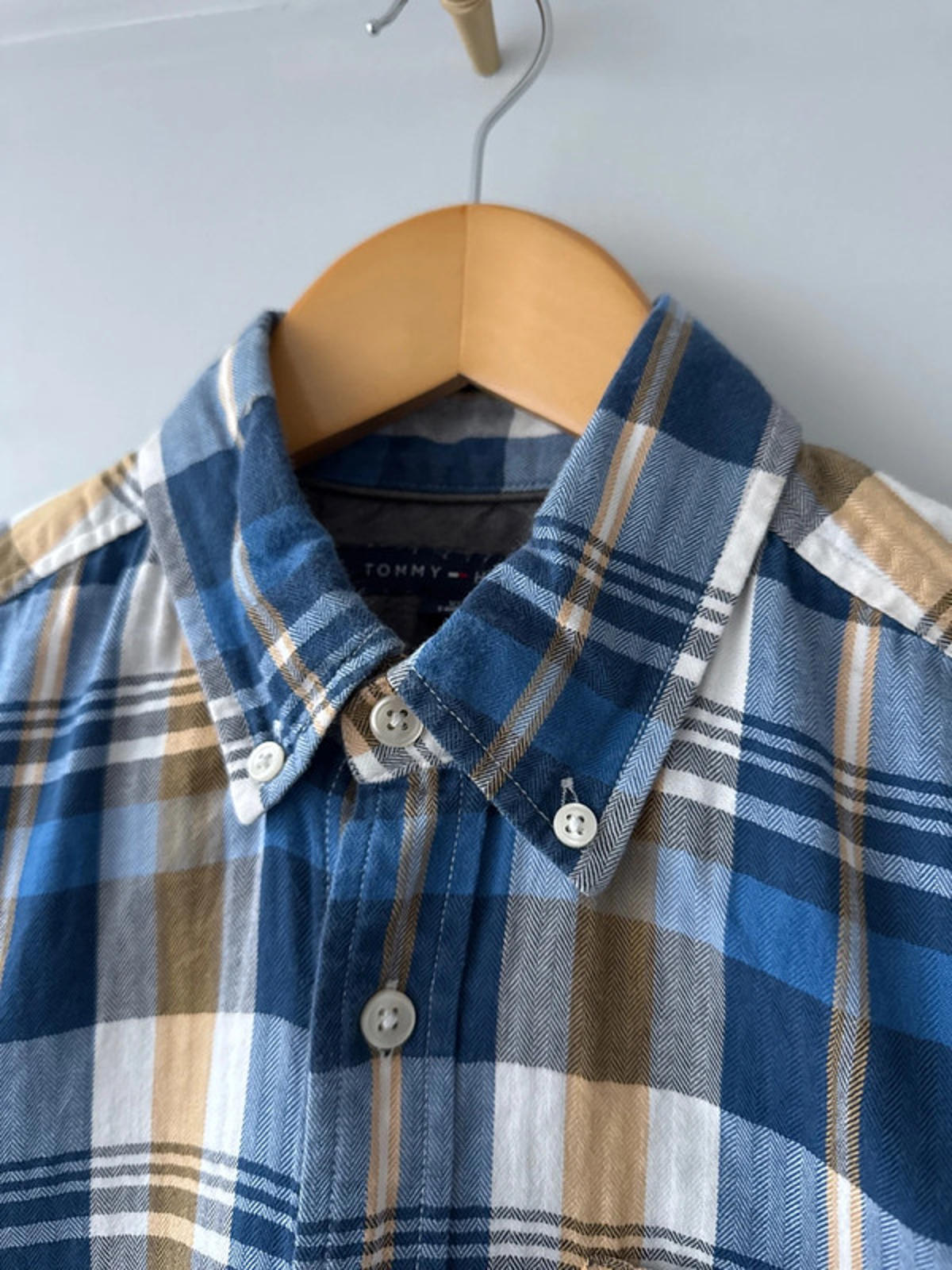 Men’s Tommy Hilfiger Premium Linen Check Shirt - XSmall - 0491
