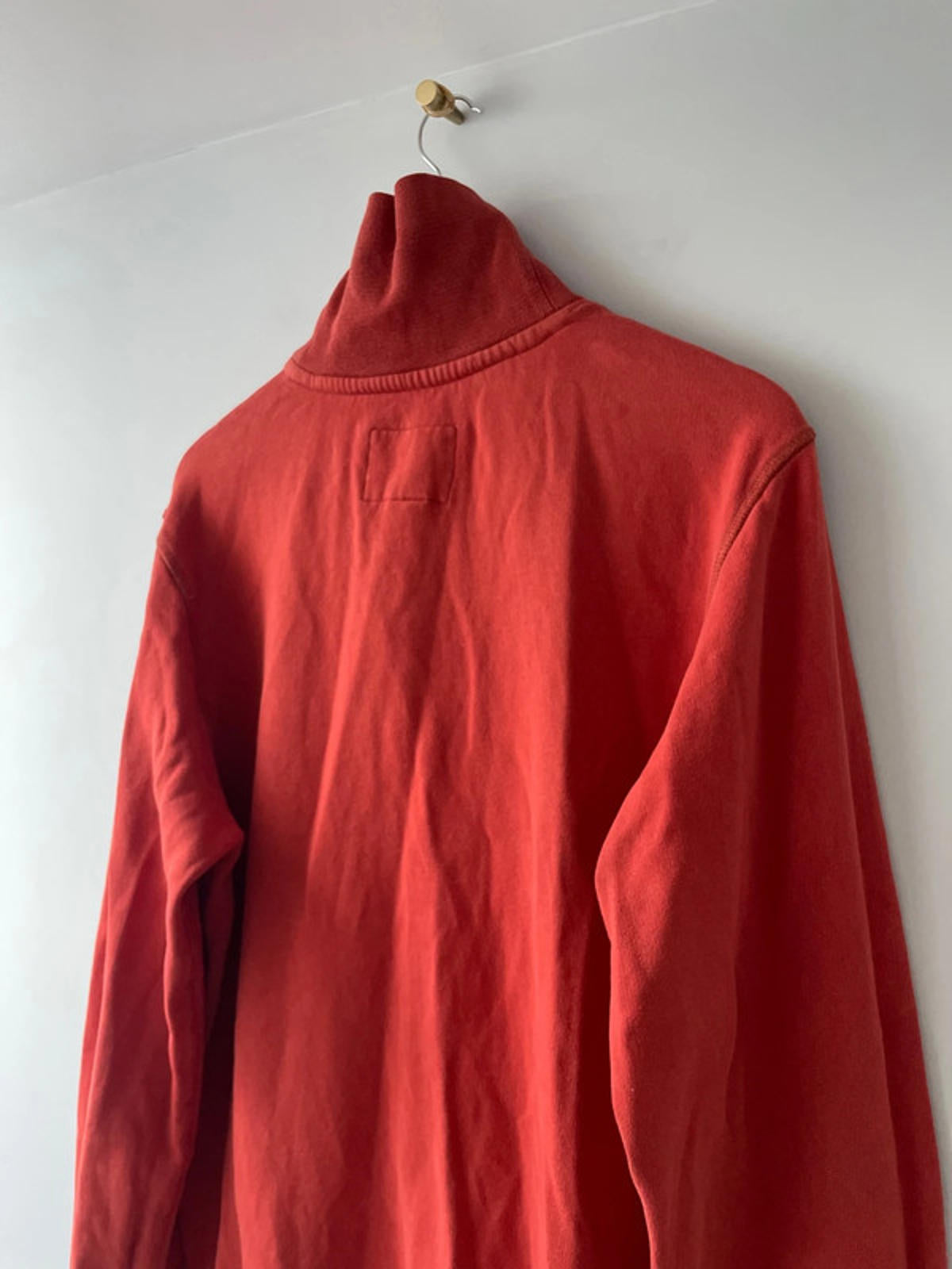 Men’s Woolrich Shawl Collar Jumper Top In Red - Medium - 2449