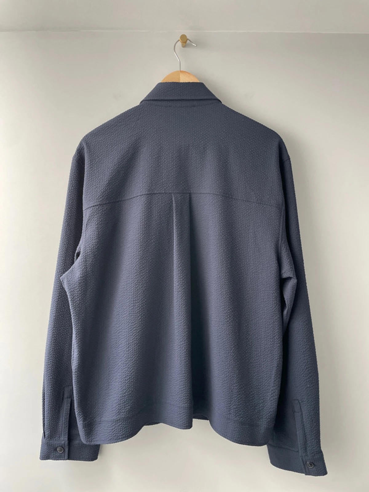 Men’s Asos Design Smart Button Through Seersucker Jacket in Navy - Medium - 1573