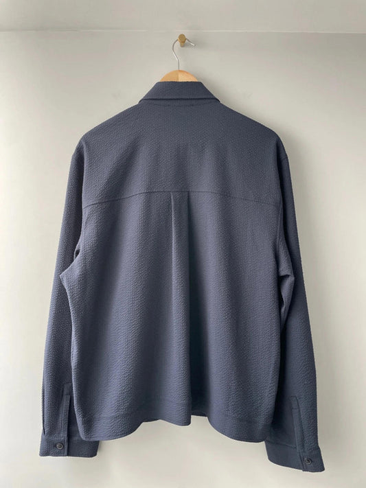 Men’s Asos Design Smart Button Through Seersucker Jacket in Navy - Medium - 1573