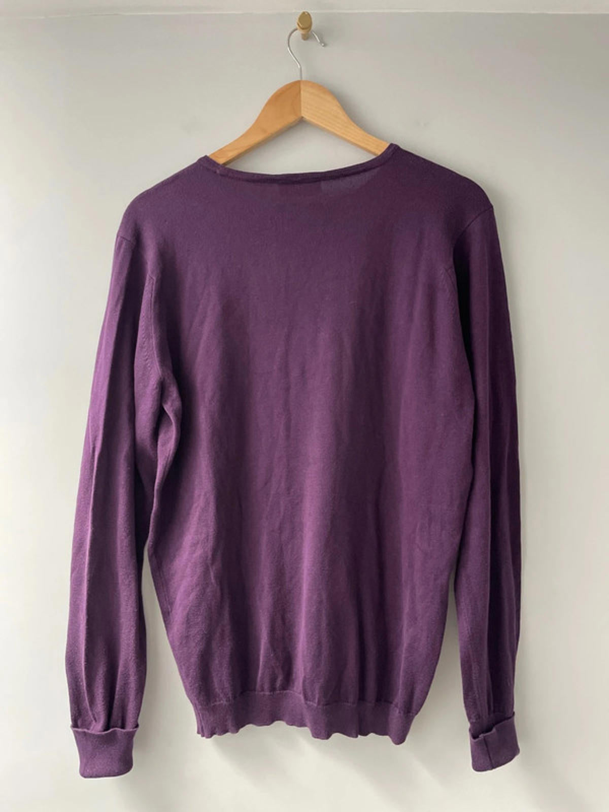 Men’s John Smedley Long Sleeve Crew Neck Jumper In Purple - Medium - 2516