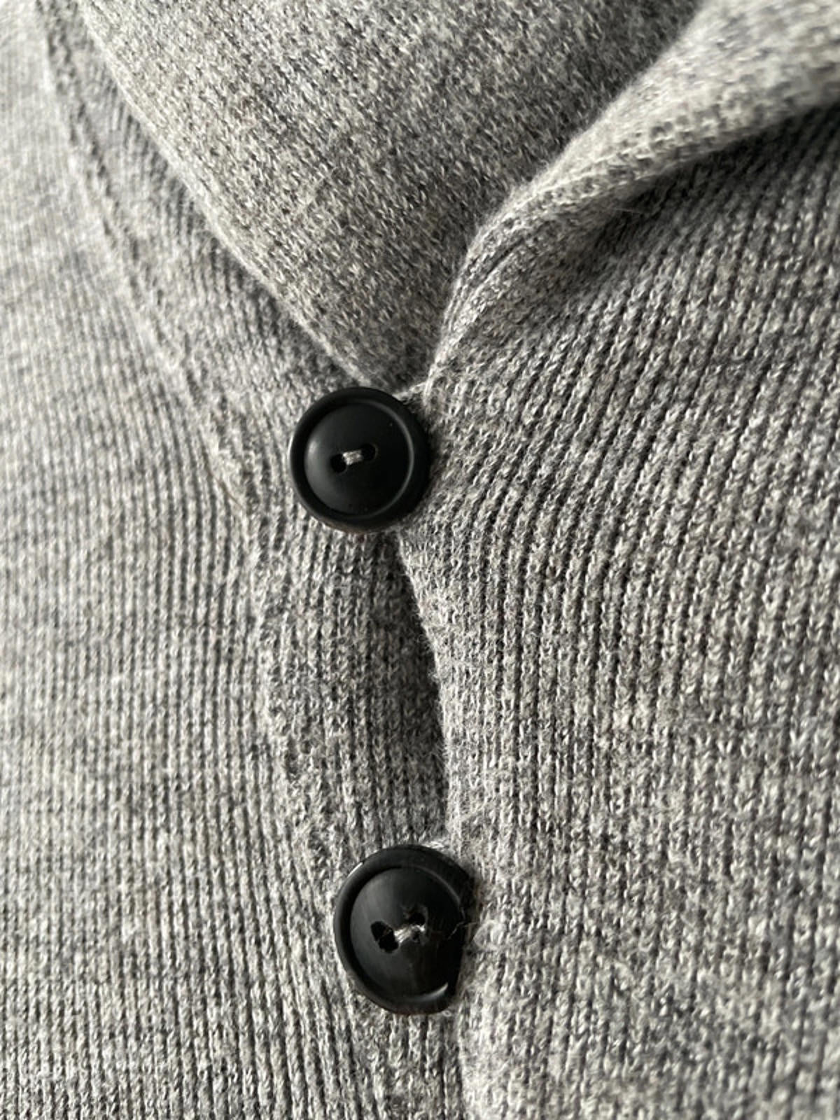 Men’s Ralph Lauren Shawl-Collared Jumper Top In Grey - Large - 2314