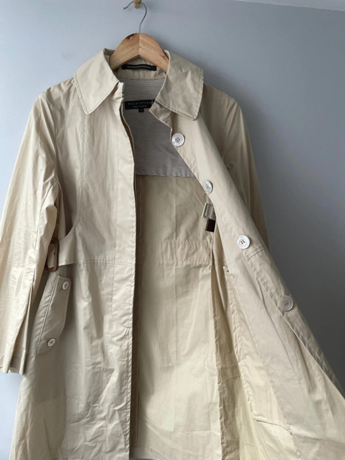 Women’s Mackintosh Made In Scotland Premium Mac In Beige - XSmall - 2293