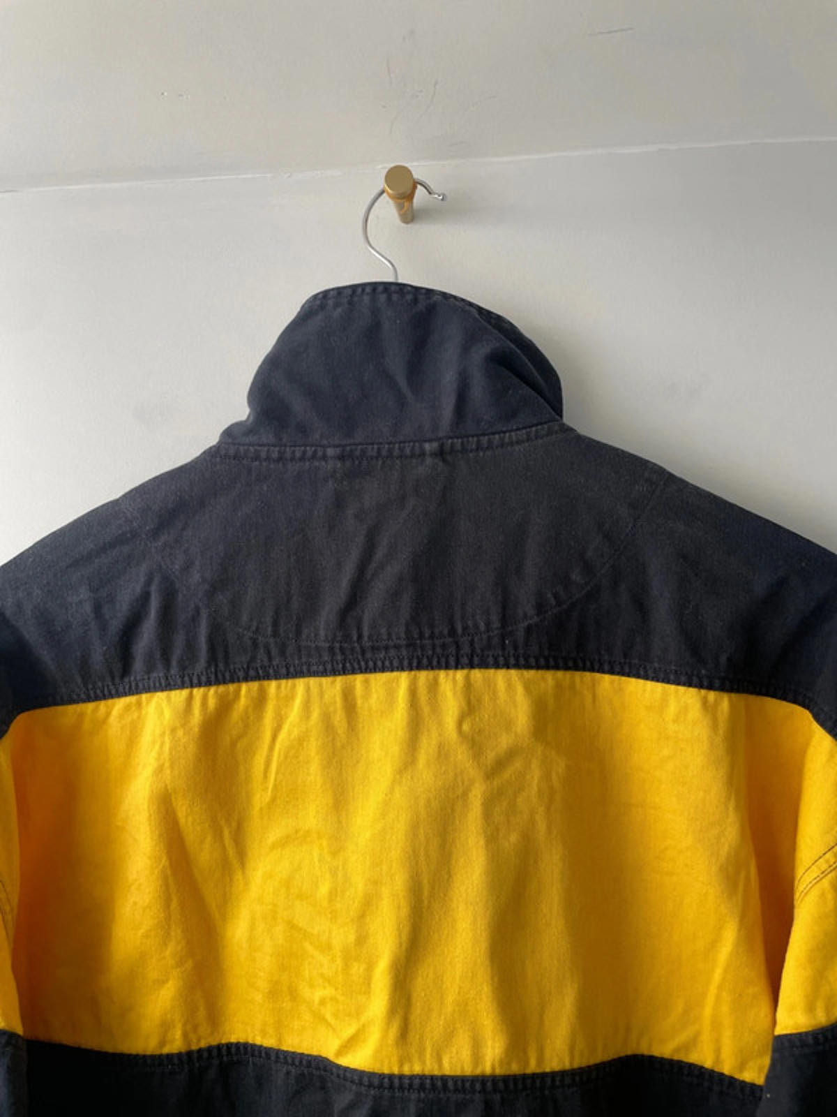 Men’s Gant Oversized Pullover 1/4 Zip Stripped Jacket In Navy/Blue - XLarge - 2214