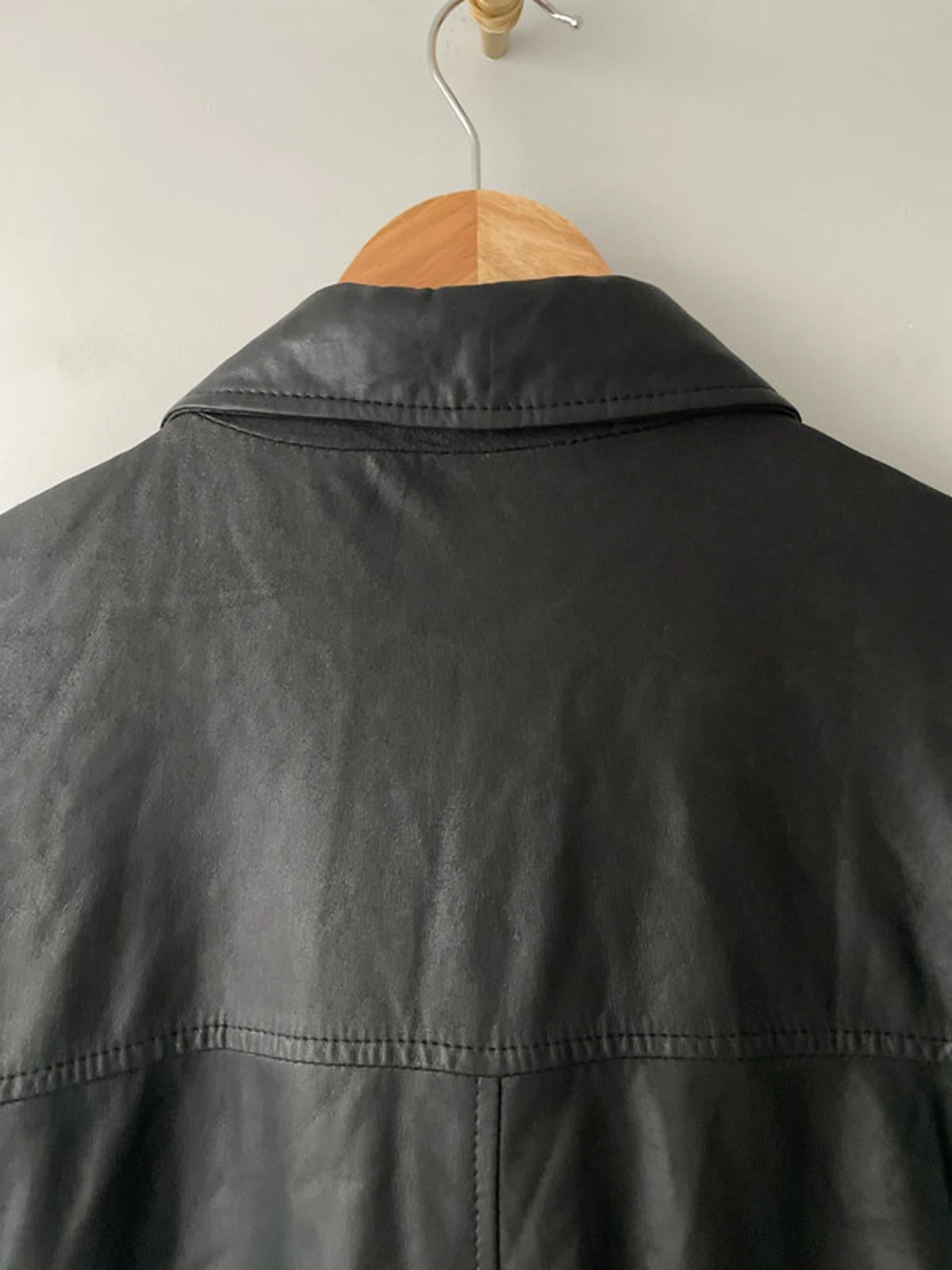 Men’s Pierre Cardin Premium Soft Leather Harrington Jacket In Black - XLarge - 2552