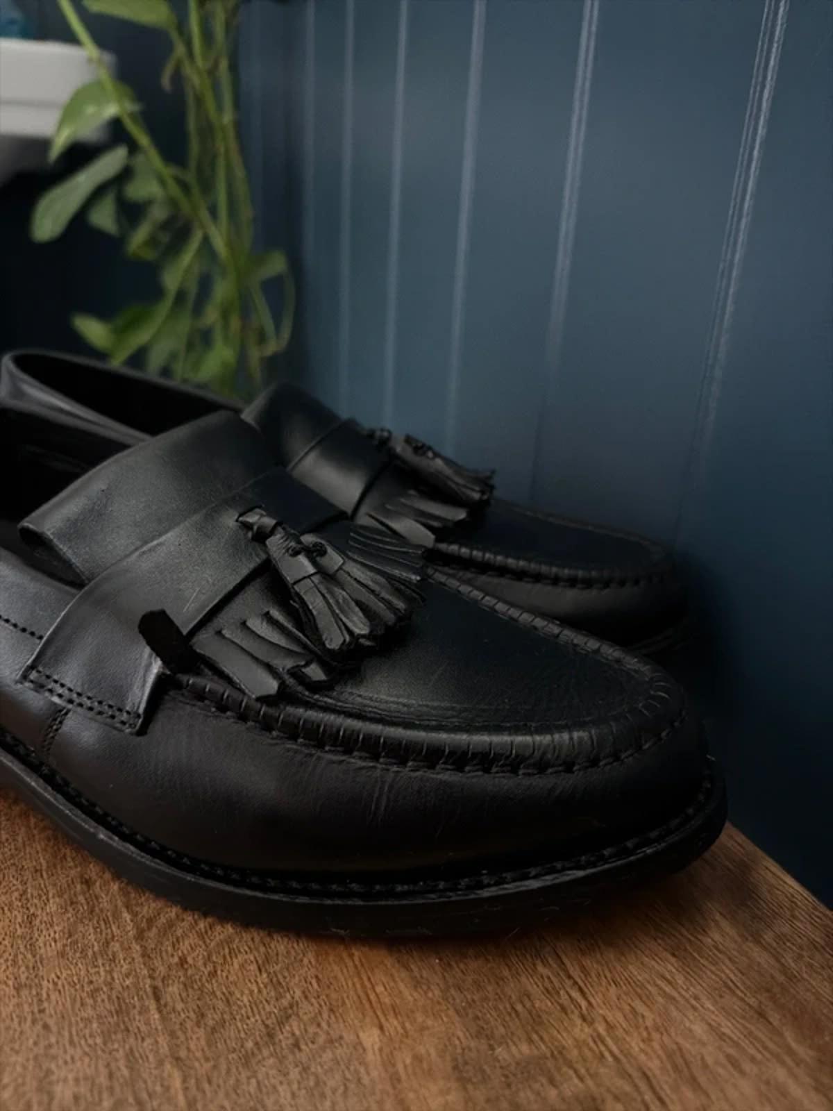 Women’s Samuel Windsor Premium Leather Tassel Loafers In Black - Uk6.5 - 3297