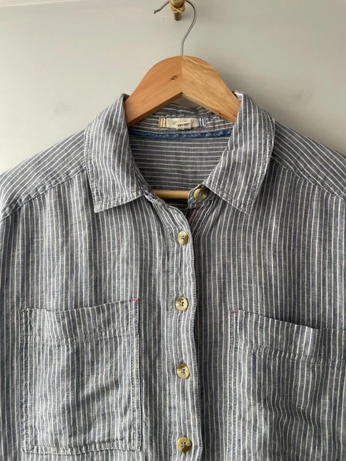 Women’s White Stuff Premium Linen Dress in Blue/white Stripe - UK10 - 3038