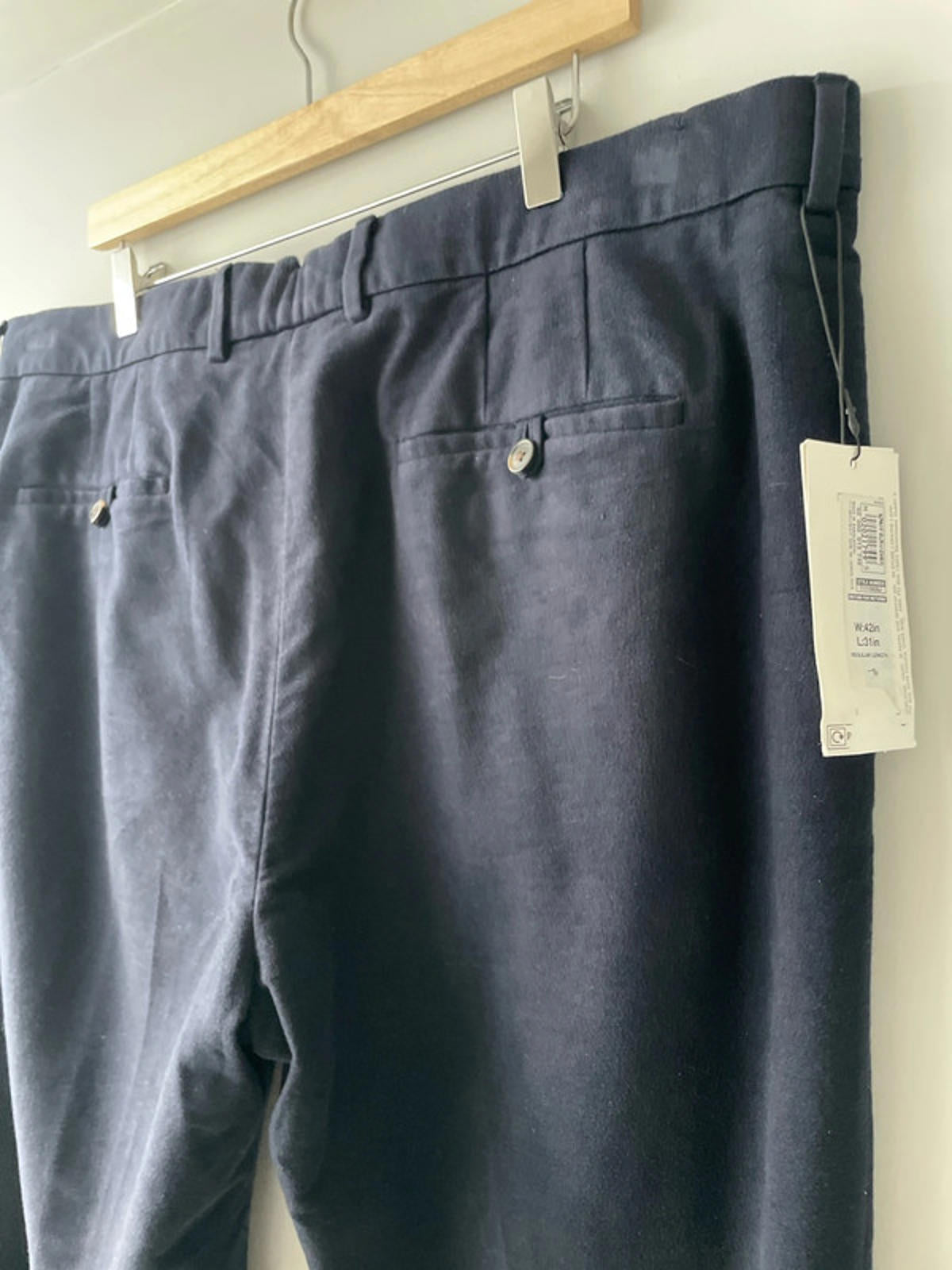 Men’s Jaeger Tapered Fit Trouser In Navy Blue - W42/L31 - 2550