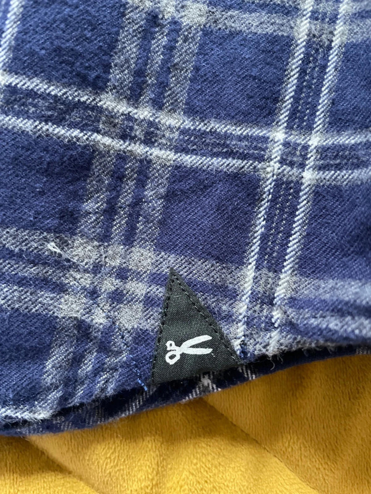 Men’s Denham Premium Brushed Cotton Check Shirt In Navy - Large - 1878