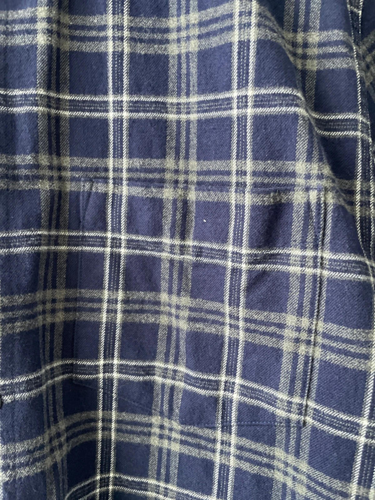 Men’s Denham Premium Brushed Cotton Check Shirt In Navy - Large - 1878