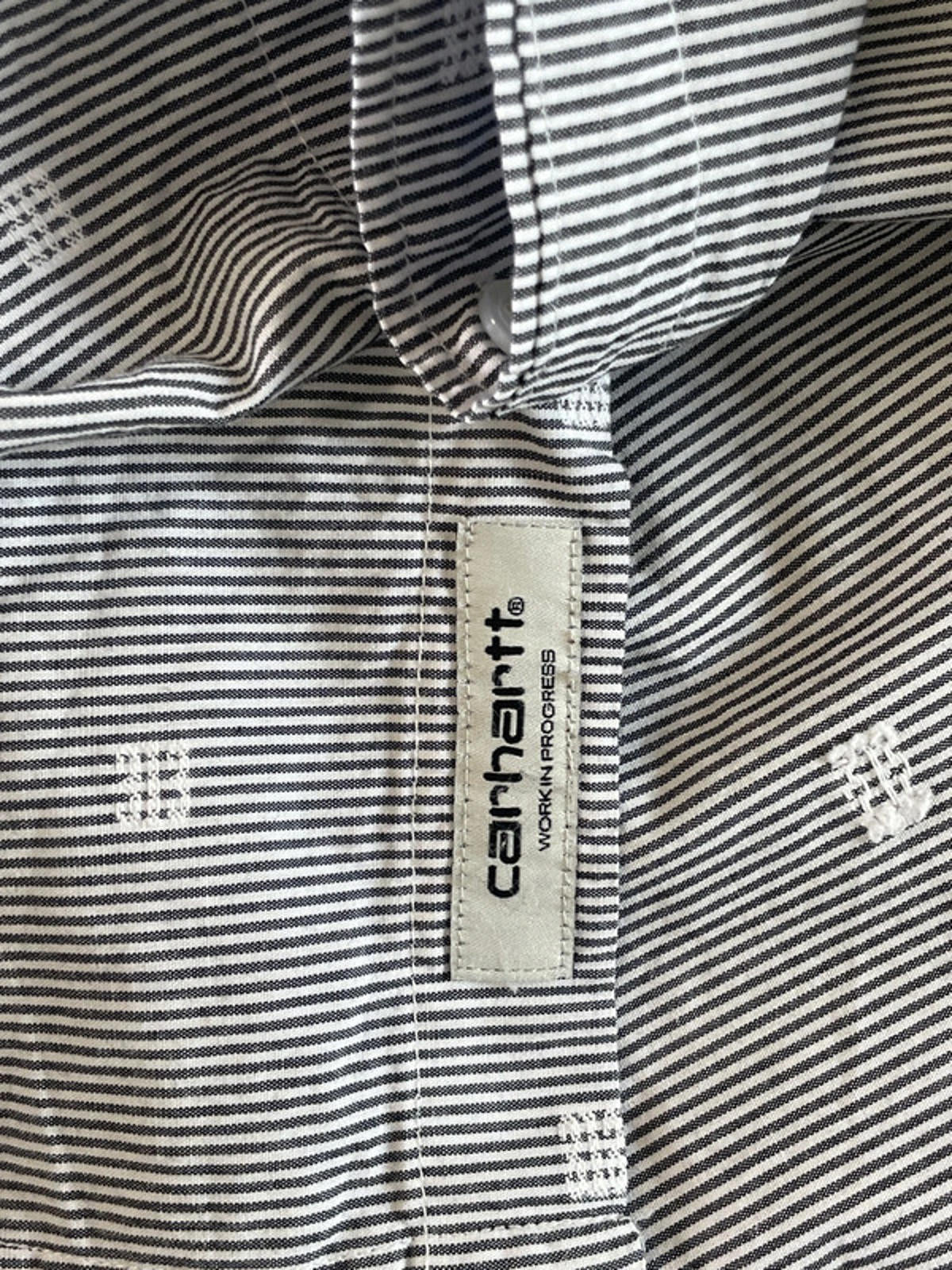 Men’s Carhartt Orton 313 Regular Fit Premium Shirt In Navy/White - Small - 1542