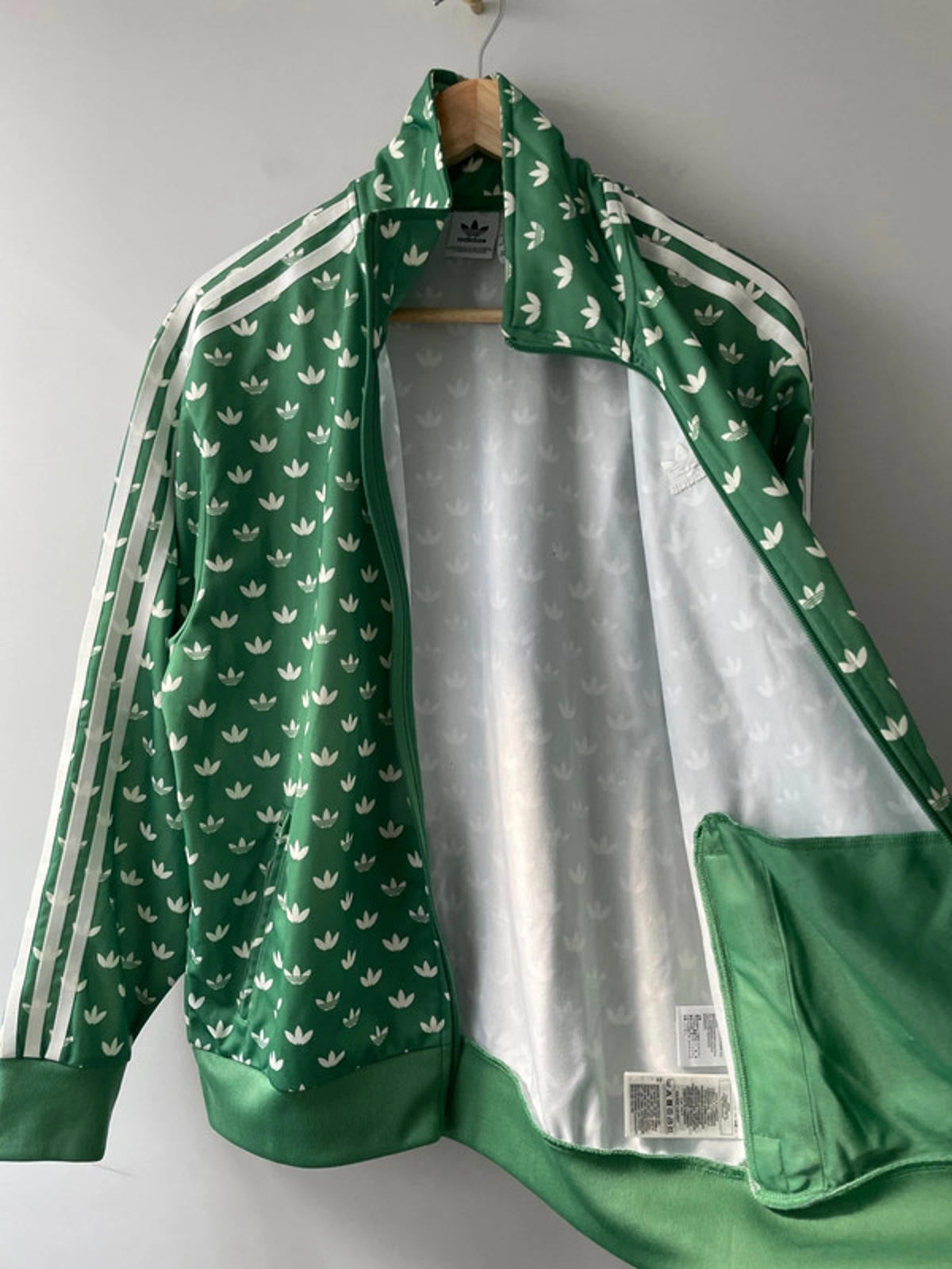 Women’s Adidas Monogram Firebird Track Jacket In Green - Medium -2573