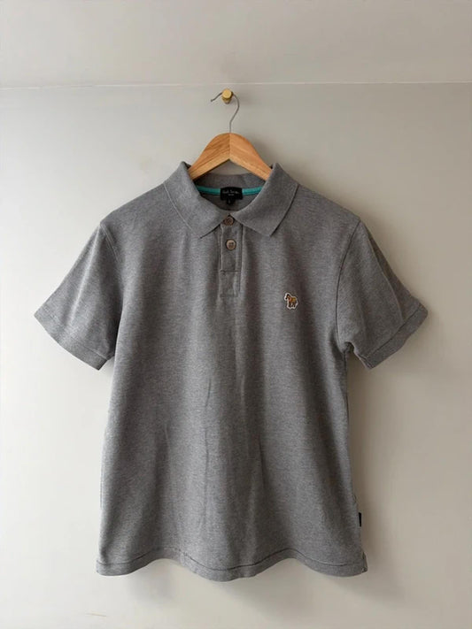 Men’s Paul Smith Slim Fit Premium Polo Top In Grey - Large - 3206