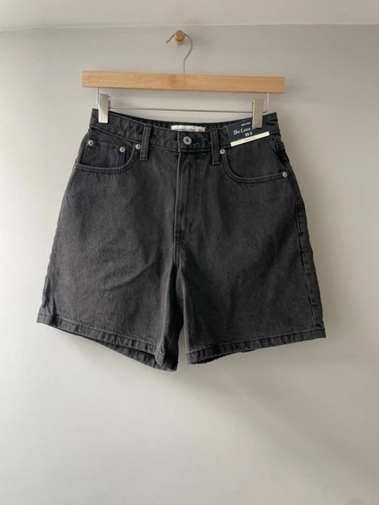 Women’s Abercrombie & Fitch The Loose Short High Rise Shorts In Black - W25/L6 - 3083