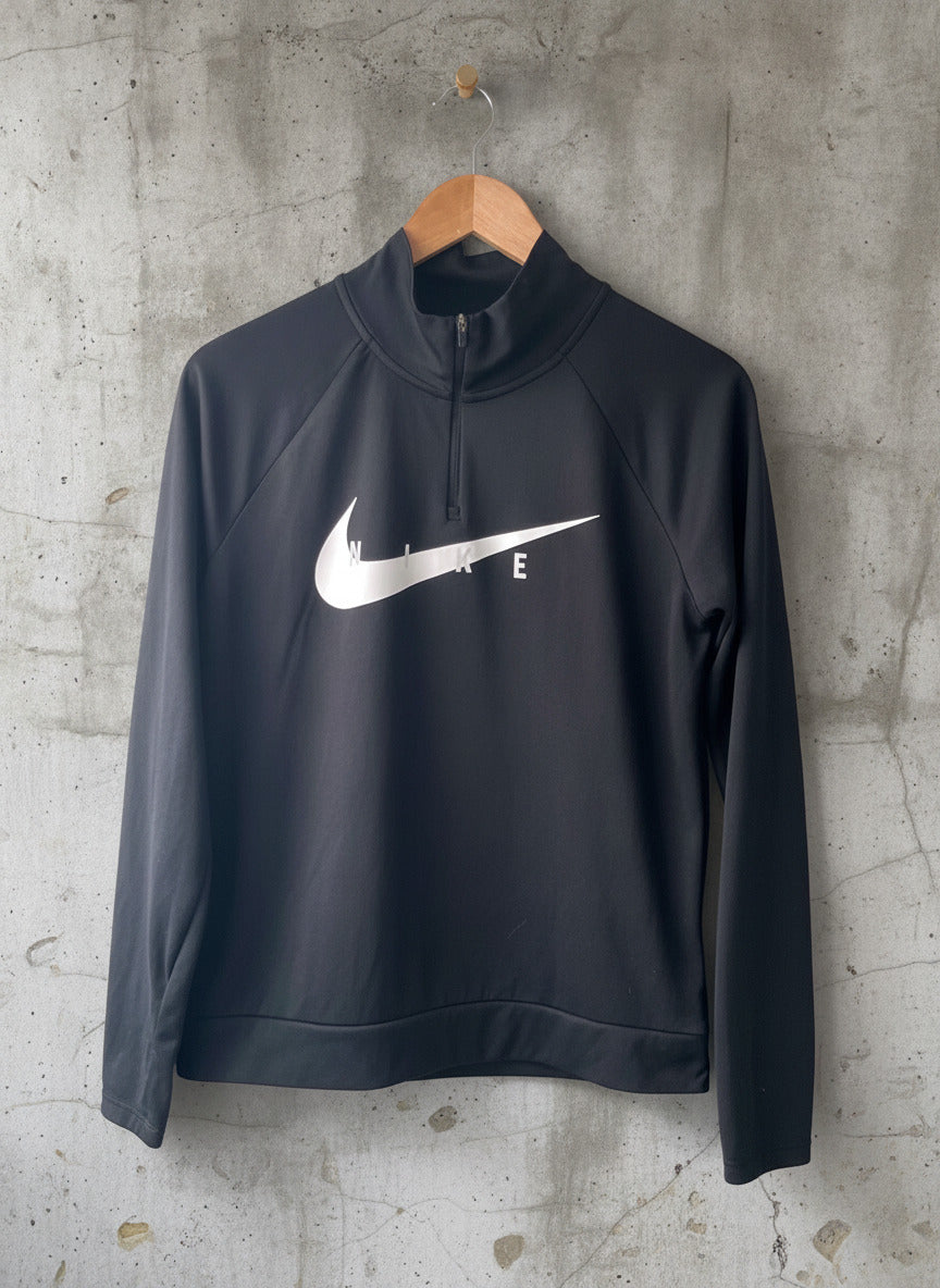 Women’s Nike Swoosh Dri-fit Running Tracksuit Set In Black - Small - 2213