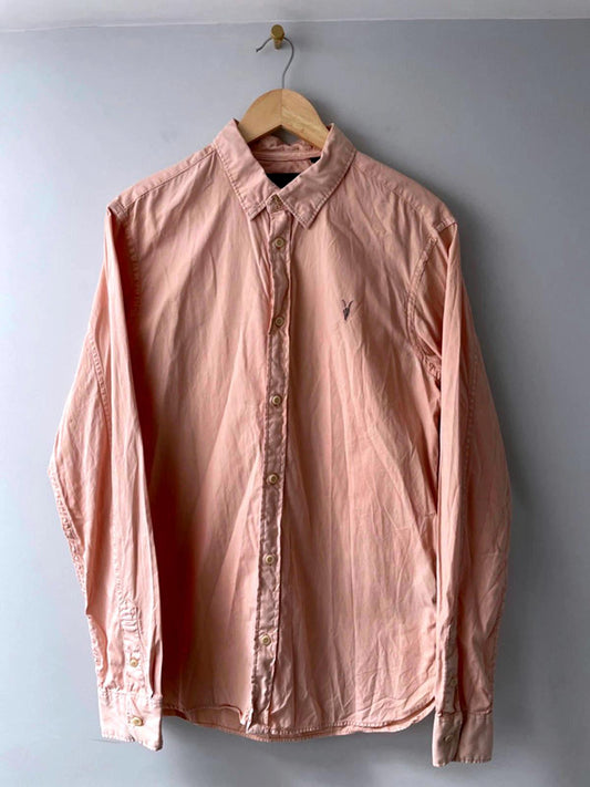 Men’s AllSaints Premium Long Sleeve Oxford Shirt - Small - 1584