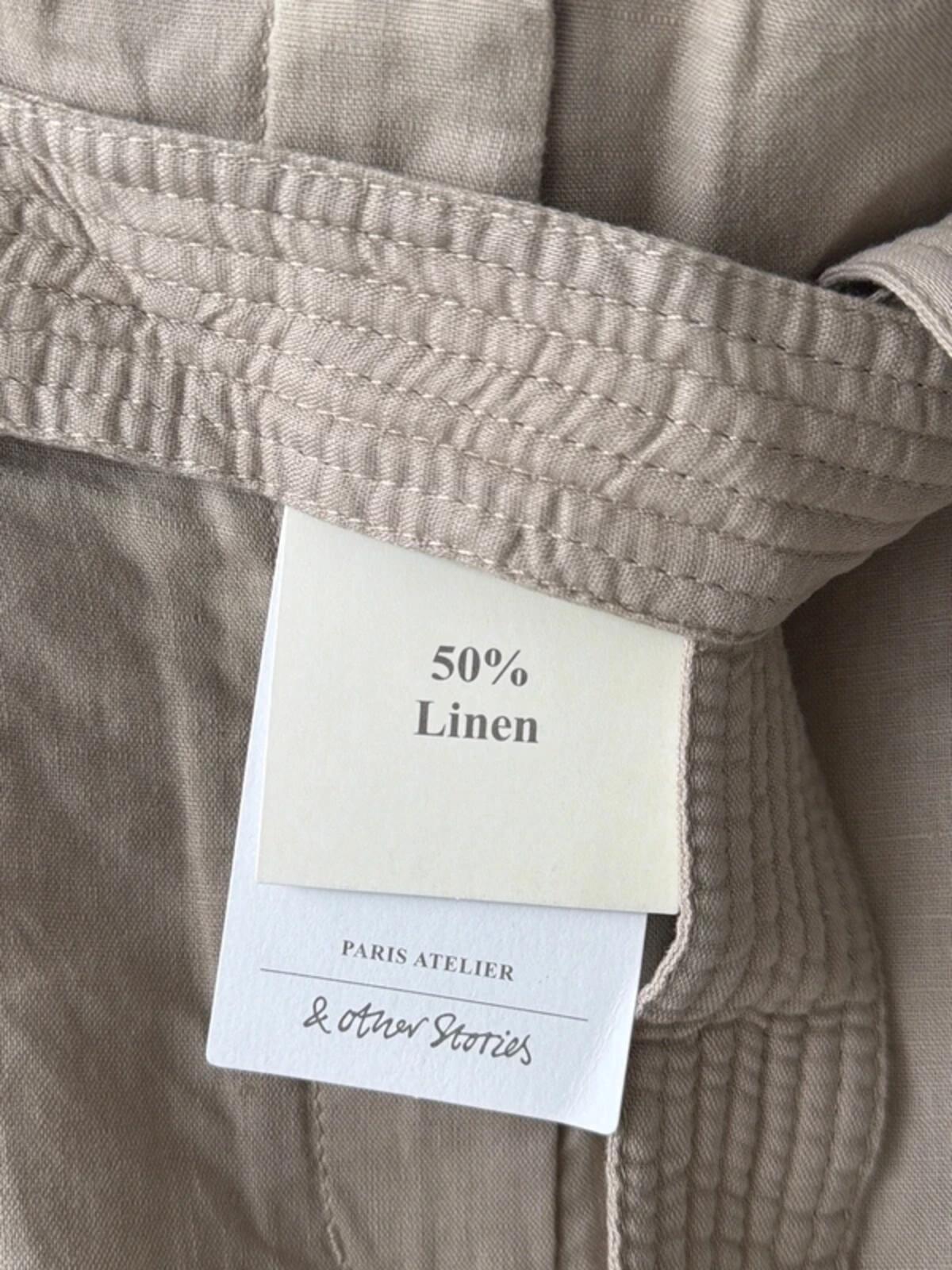 Women’s & Other Stories linen tie front paperbag style shorts - Uk6 - 3445