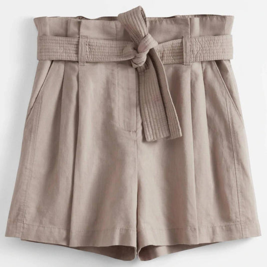 Women’s & Other Stories linen tie front paperbag style shorts - Uk6 - 3445