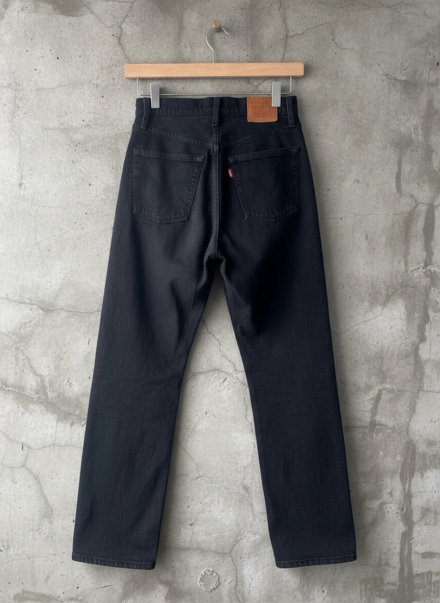 Women’s Levi’s High Waisted Ribcage Straight Fit Jeans In Black - W25/L27 - 2206