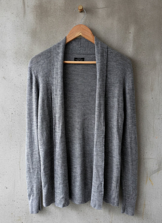 Women’s AllSaints Merino Wool Open Front Cardigan In Grey Marl - Small - 3830
