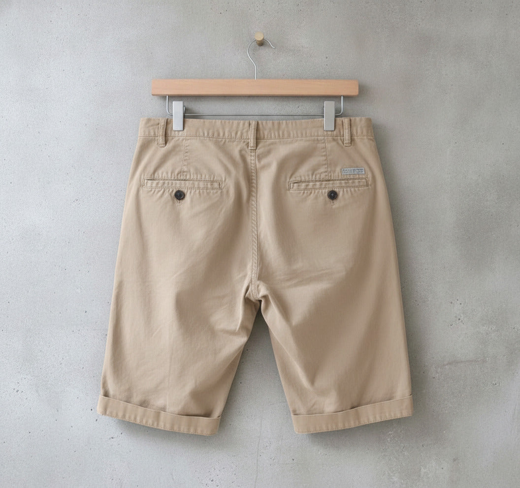 Women's Allsaints Premium Classic Chino Shorts In Beige - W30 - 1665