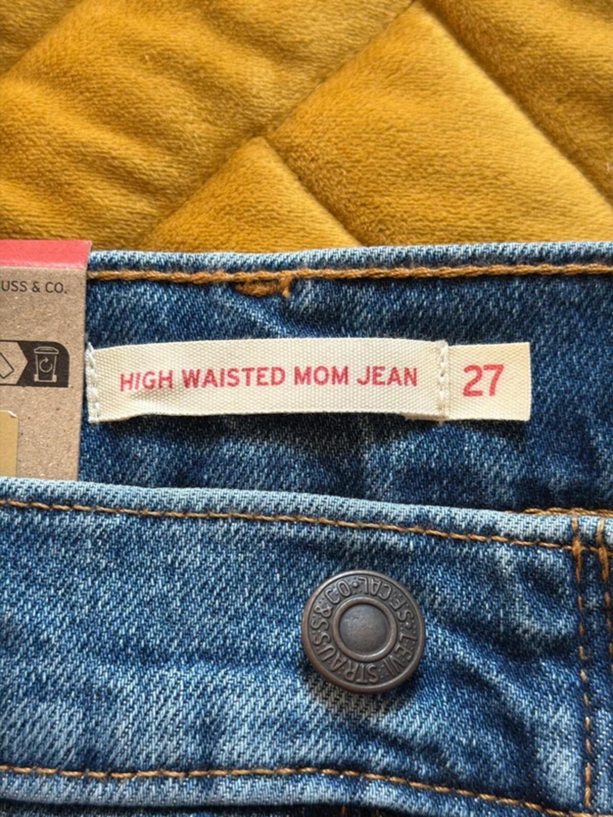 Women’s High Waisted Straight Leg Stretch Fit Mom Jeans In Navy - W27/L29 - 3433