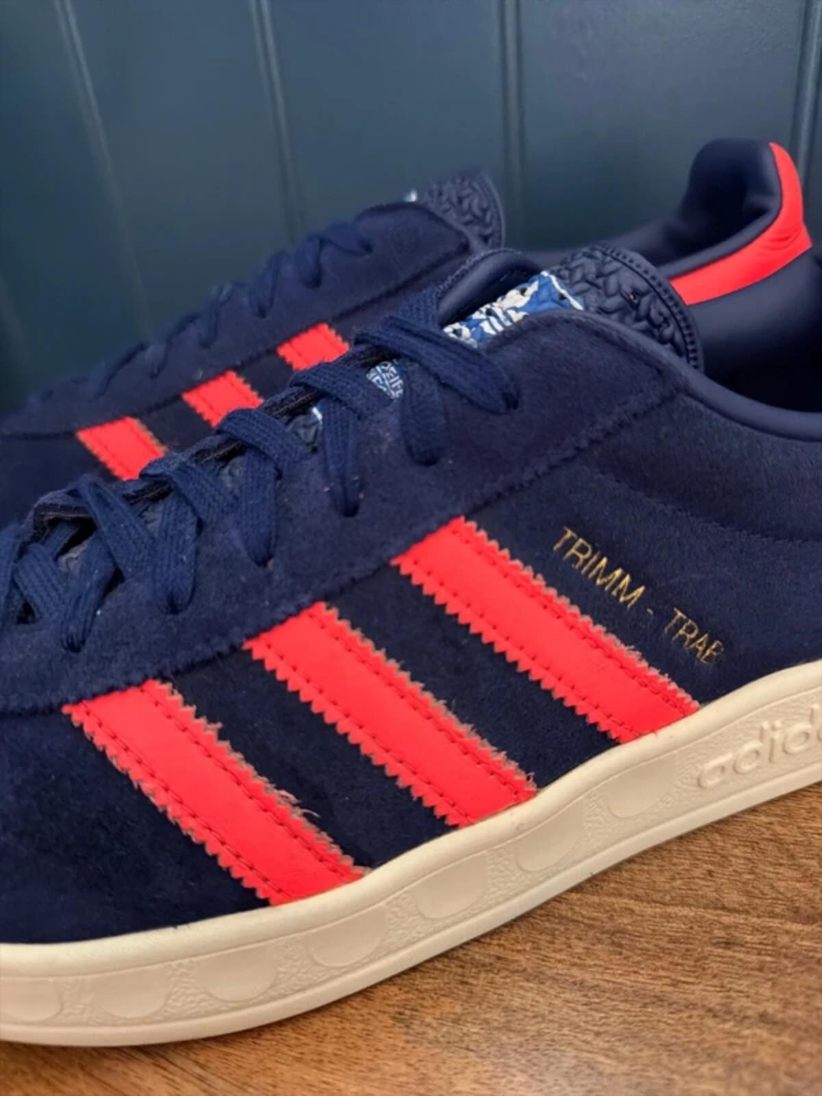 Men’s Adidas Trimm Trab Suede Trainers In Navy - Uk10 - 3323