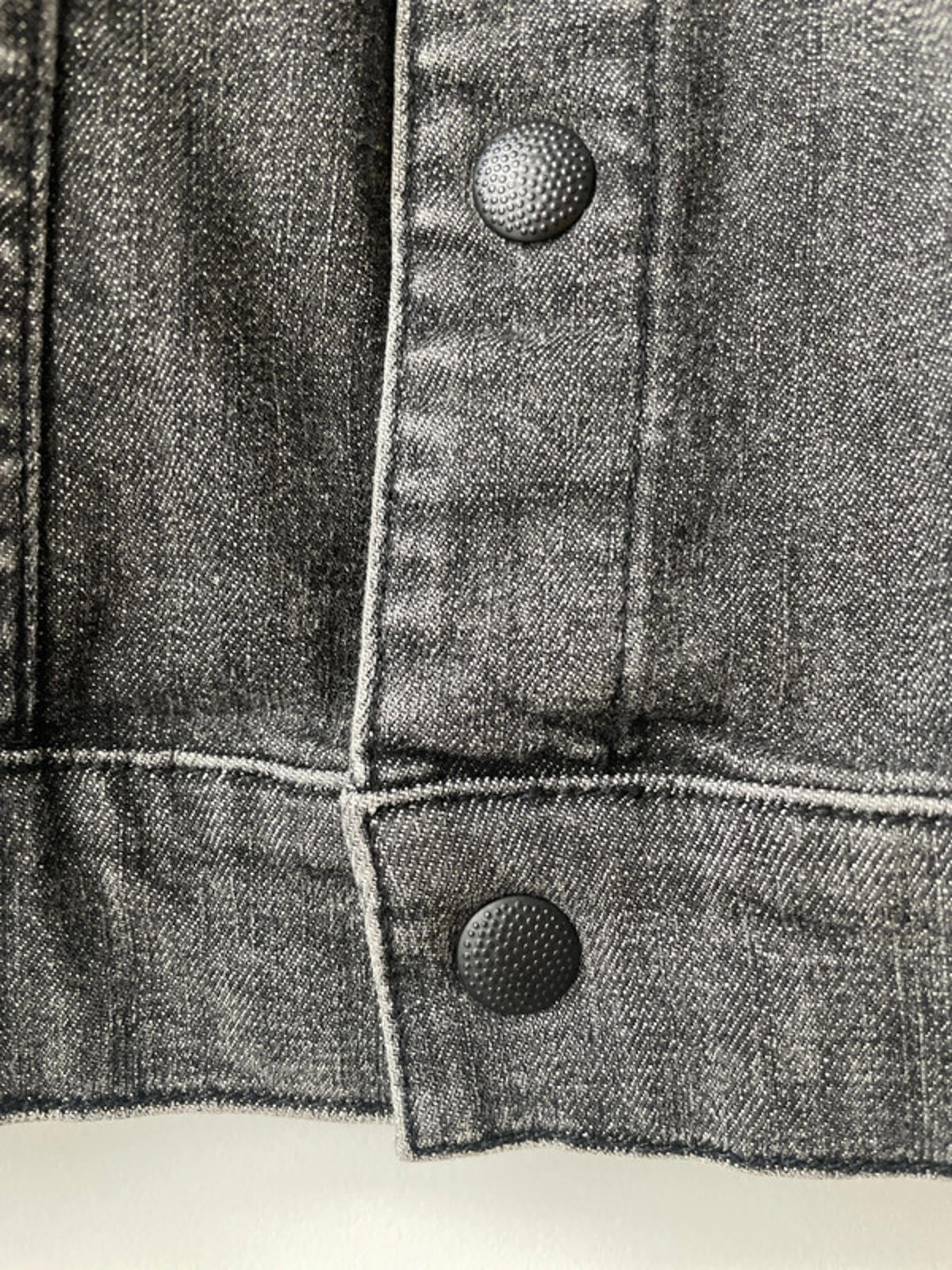 Women’s Allsaints Denim Trucker Jacket Coat In Washed Black - Small - 2132
