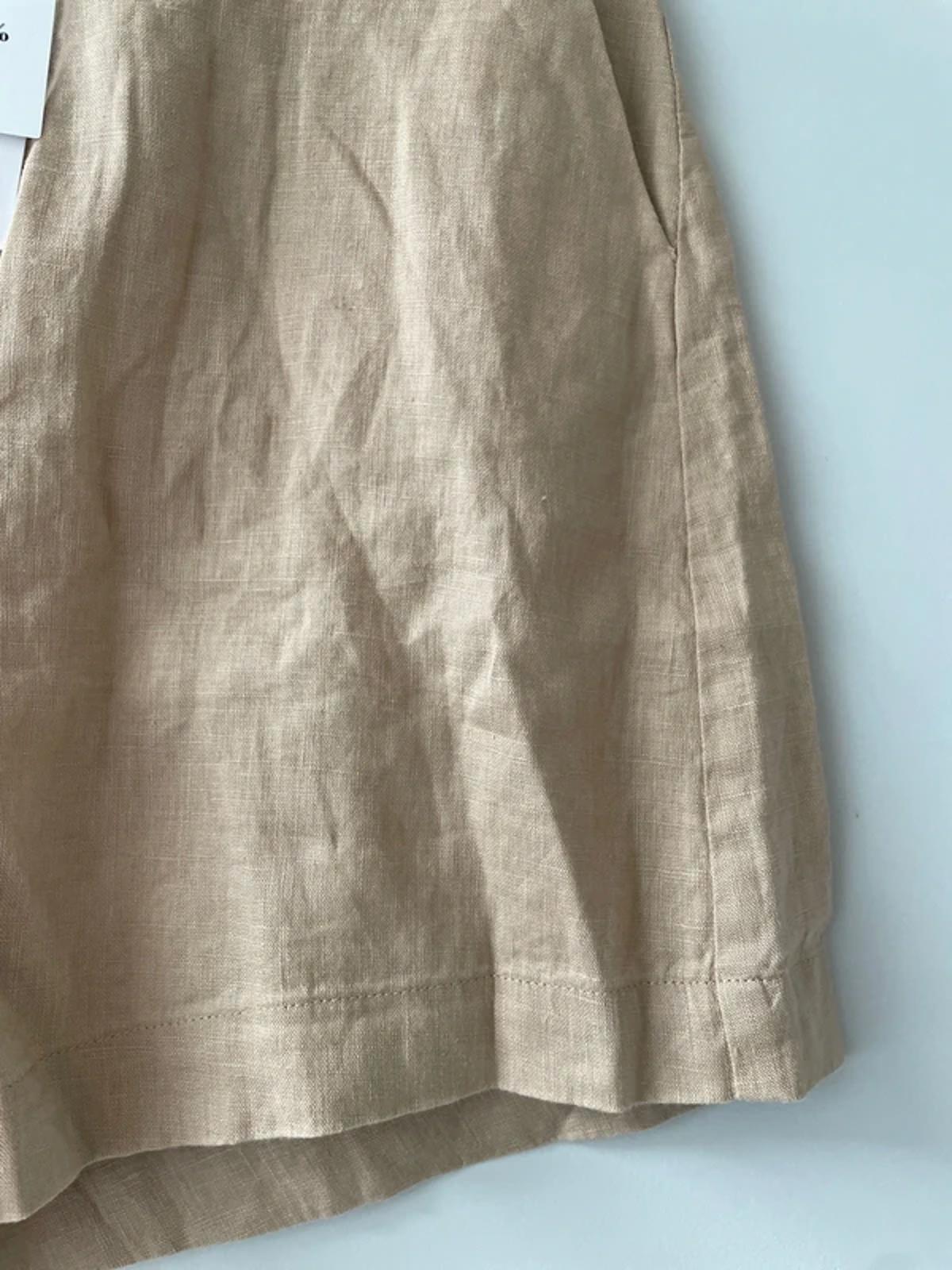 Women’s & Other Stories 100% Linen Shorts in Beige - UK 4 - 3082