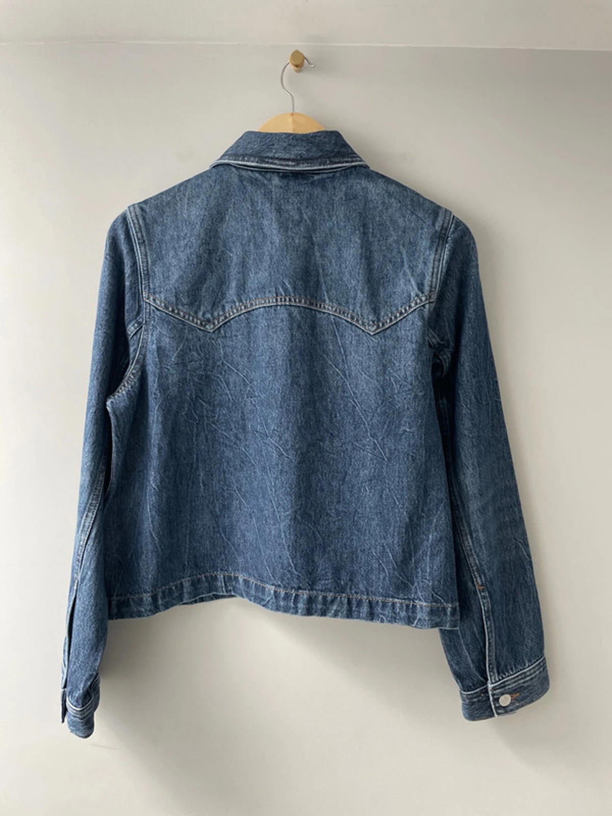 Women’s Tommy Hilfiger Floral Embroidered Denim Jacket In Navy - Small -2432