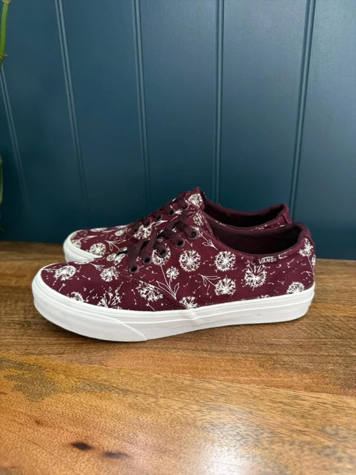Women’s Vans Winston Printed Trainers In Burgundy - UK4.5 - 3321