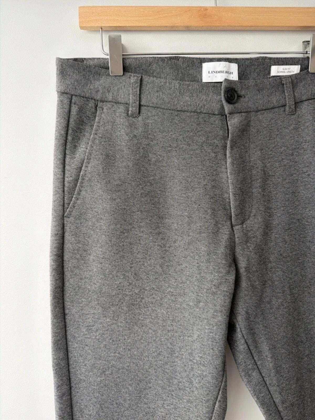 Mens Lindbergh White label slim stretch fit Trousers In grey - w34/l31 - 3474