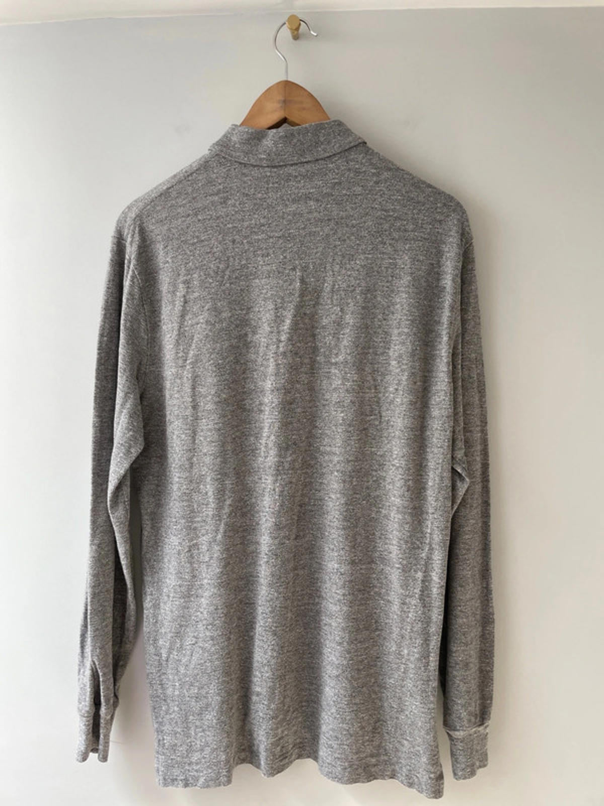 Men’s Ralph Lauren Premium Long Sleeve Polo Top In Grey - Small - 1559