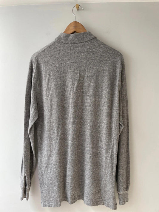 Men’s Ralph Lauren Premium Long Sleeve Polo Top In Grey - Small - 1559