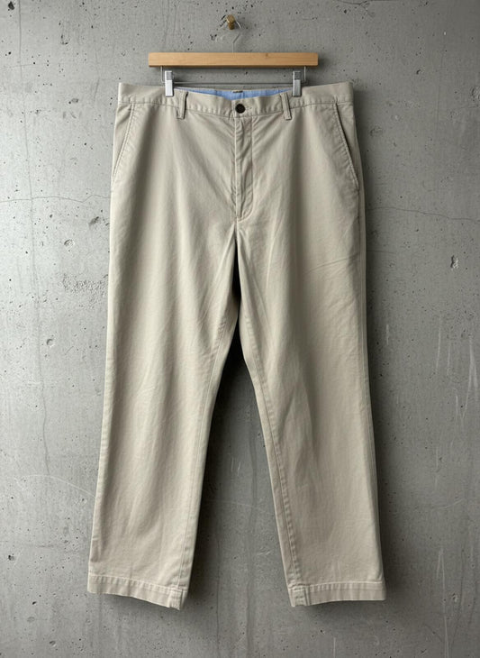 Men's Ralph Lauren Classic Stretch Fit Chino Trousers In Beige - W46/L32 - 3500