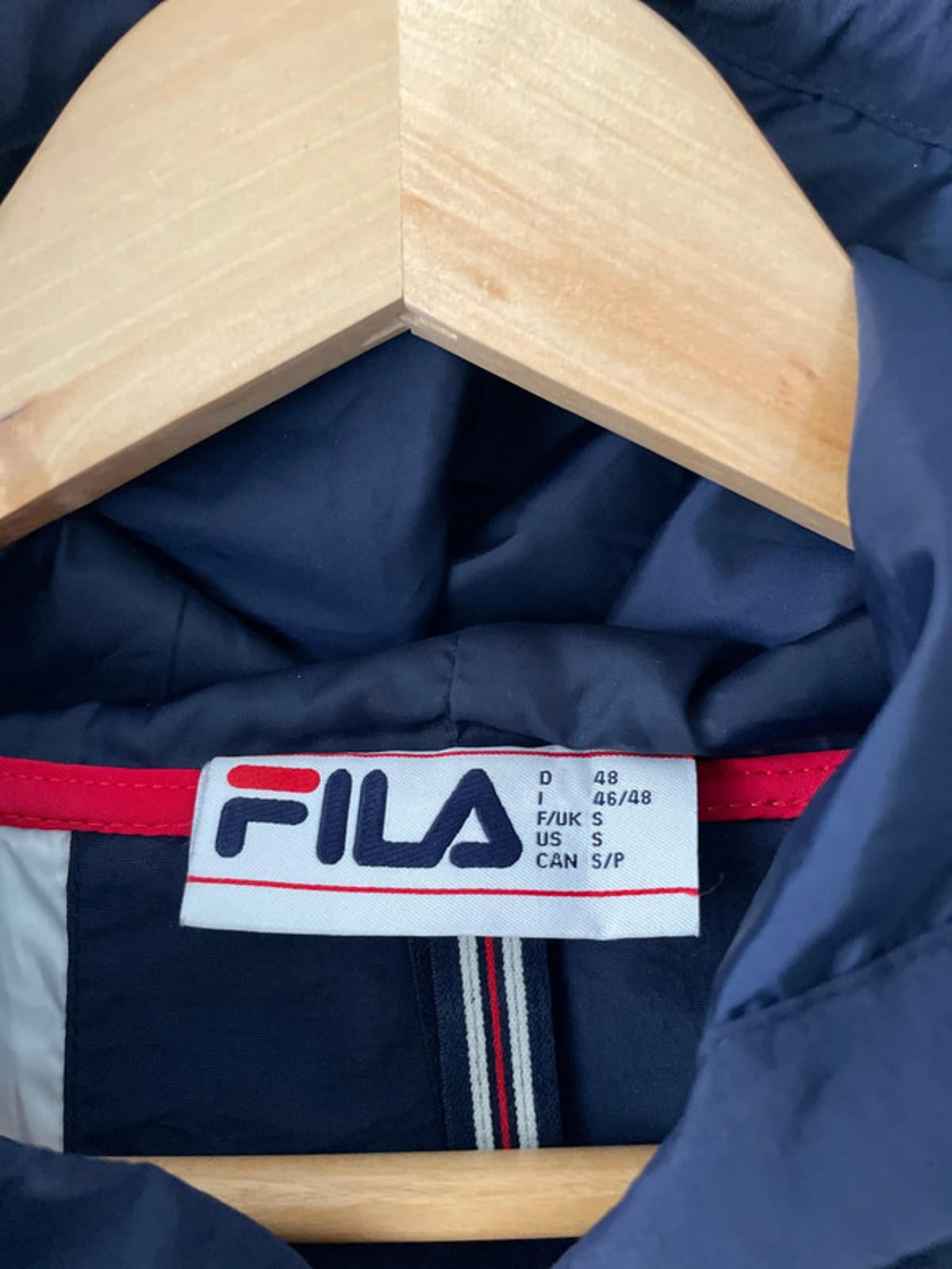 Men’s Fila Oversized Windbreaker 1/4 Zip Track Jacket In Navy - Small - 2089