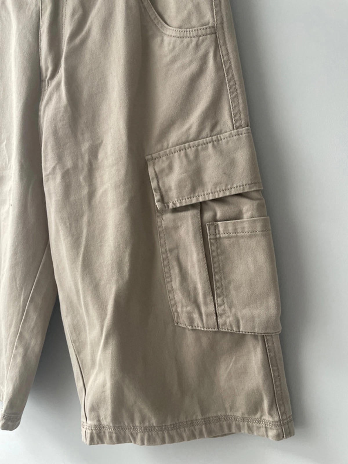 Men’s Baggy Oversized Fit Cargo Shorts In beige - W33 - 1914