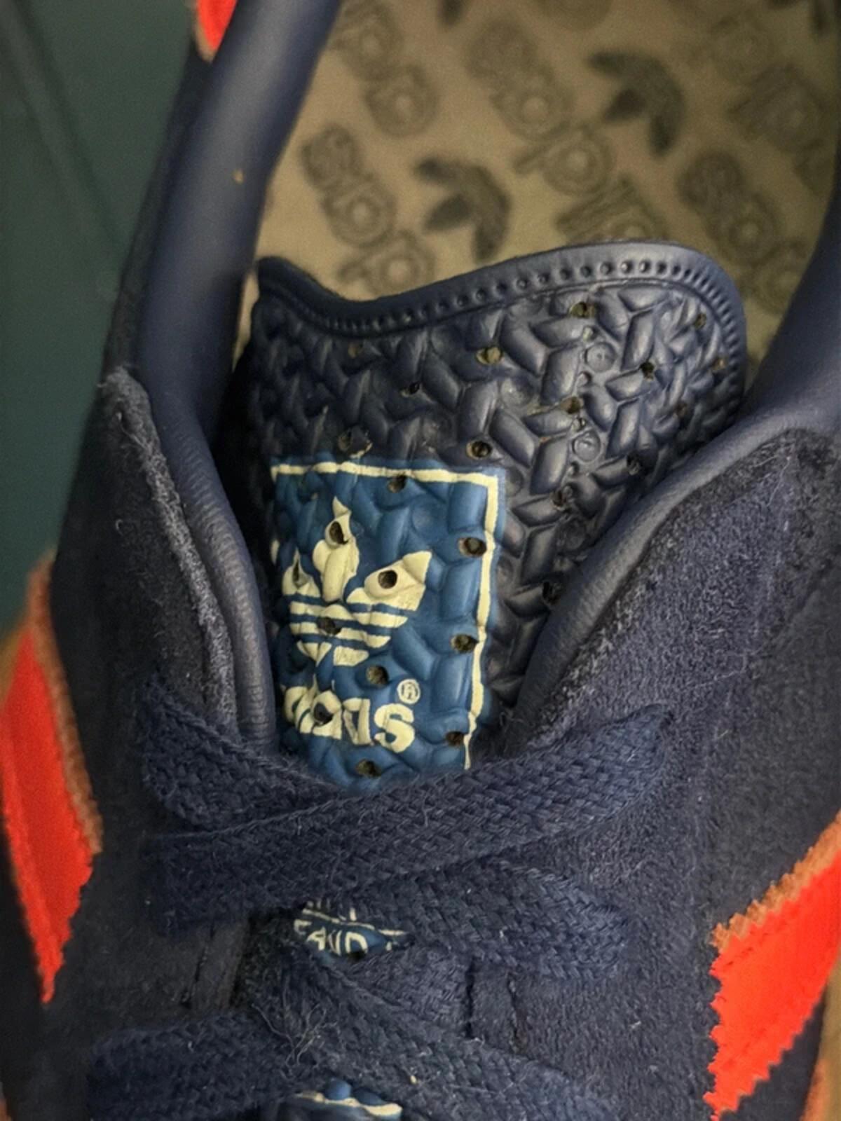 Men’s Adidas Trimm Trab Suede Trainers In Navy - Uk10 - 3323